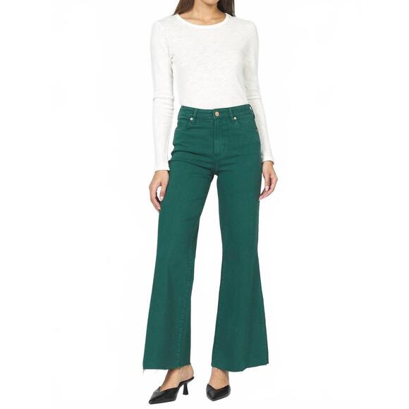NEW DEAR JOHN DENIM fiona wide leg jeans in green